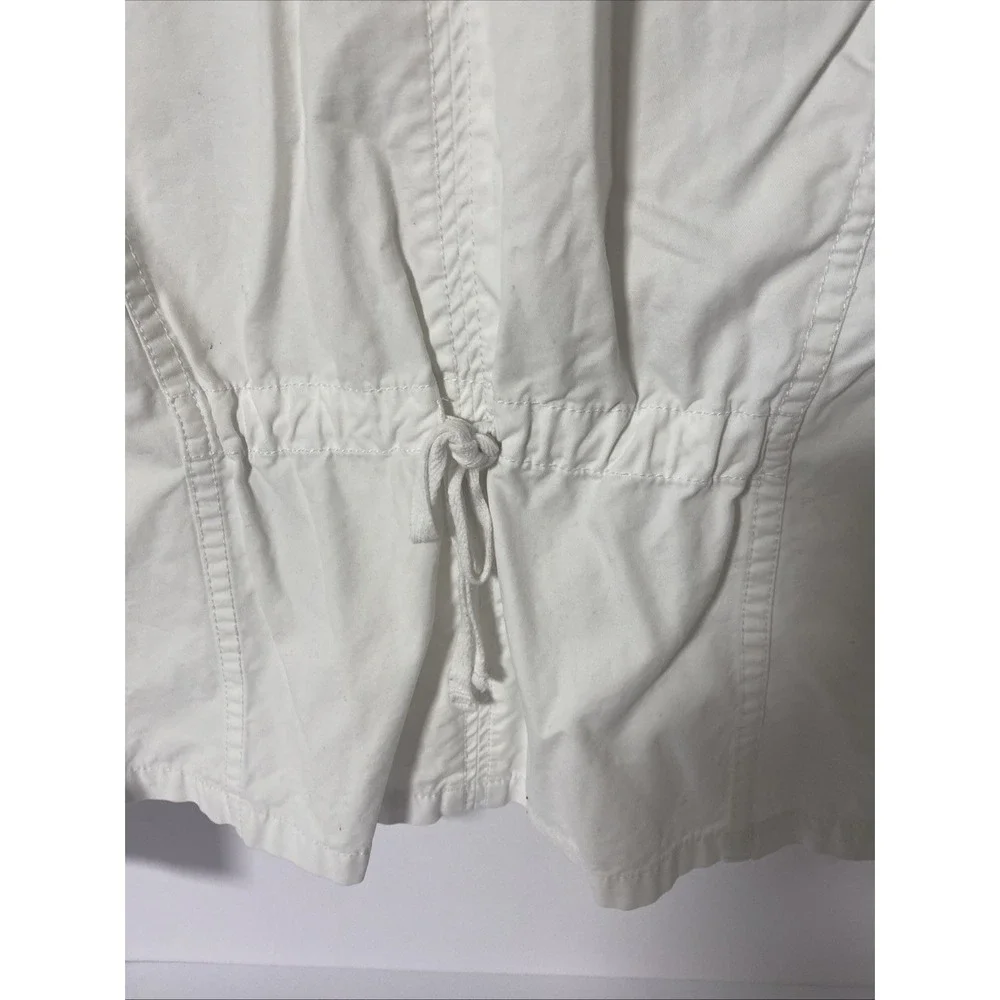Liz‎ Claiborne White Large Zip Front Jacket Hiking, Vacation M1